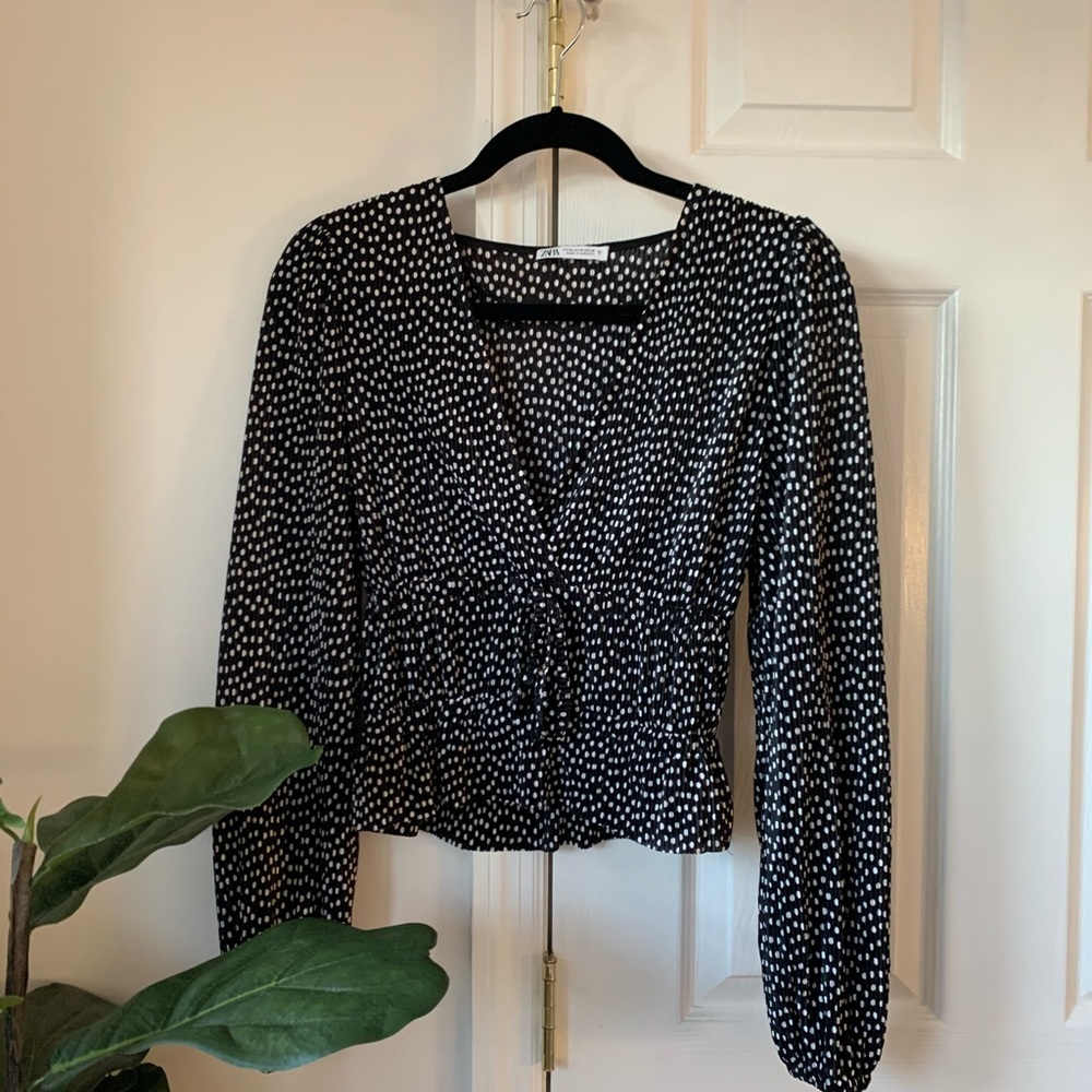 ZARA Dotted Blouse
